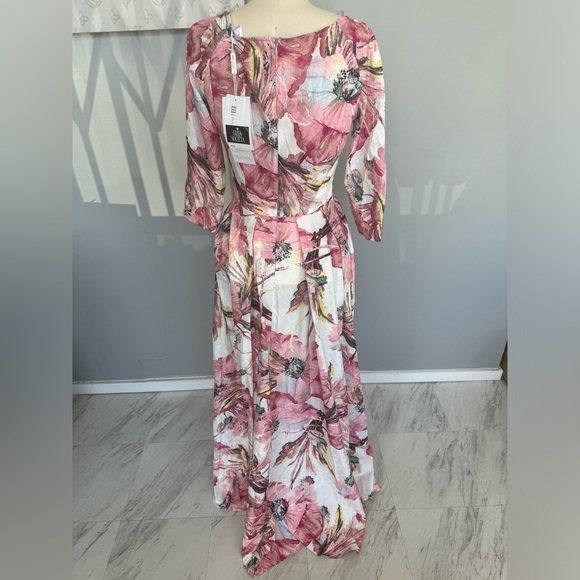 Bechetti- floral maxi dress made in Italy V3-3 - Picture 5 of 7